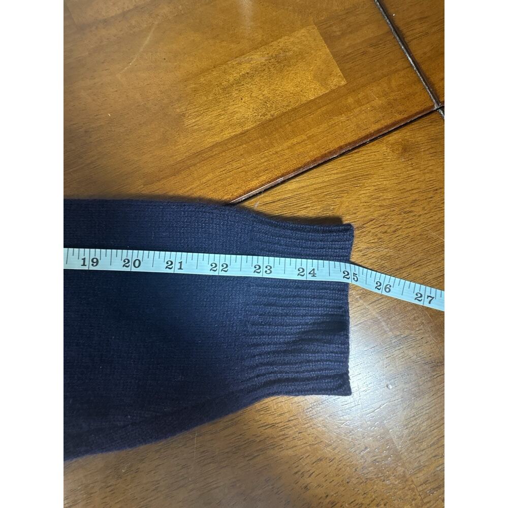 Vtg Polo Ralph Lauren 100% Cashmere Quarter Zip Sweater Navy Blue Men’s Large L - Picture 11 of 11